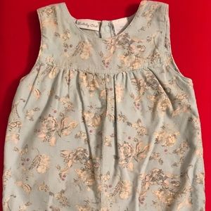 Boho Chic Floral Print Vintage Romper One Piece Jumpsuit Corduroy Coveralls